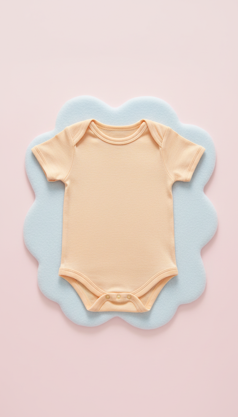 Body coton pêche crème